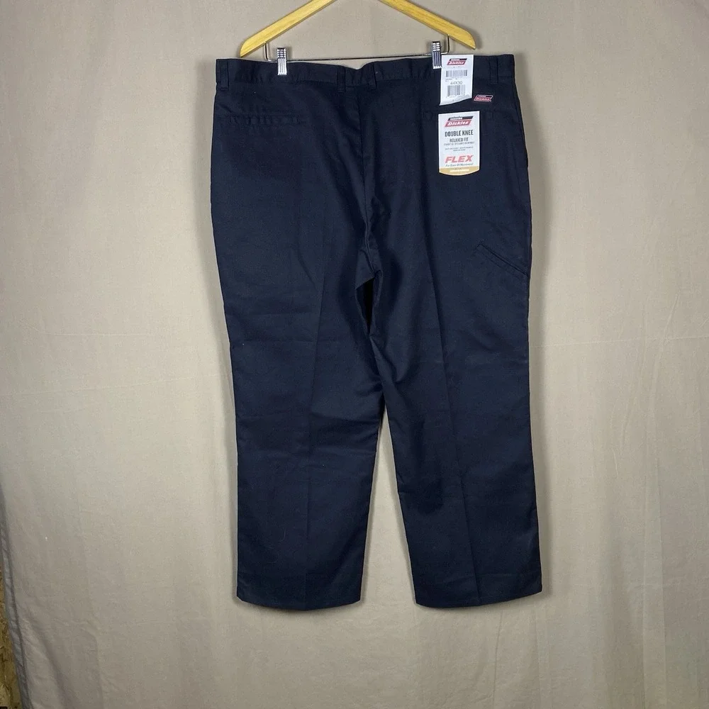 NWT Dickies 44X30 Men's Relaxed Fit Straight Leg Double Knee Flex Black Pants - Picture 6 of 6